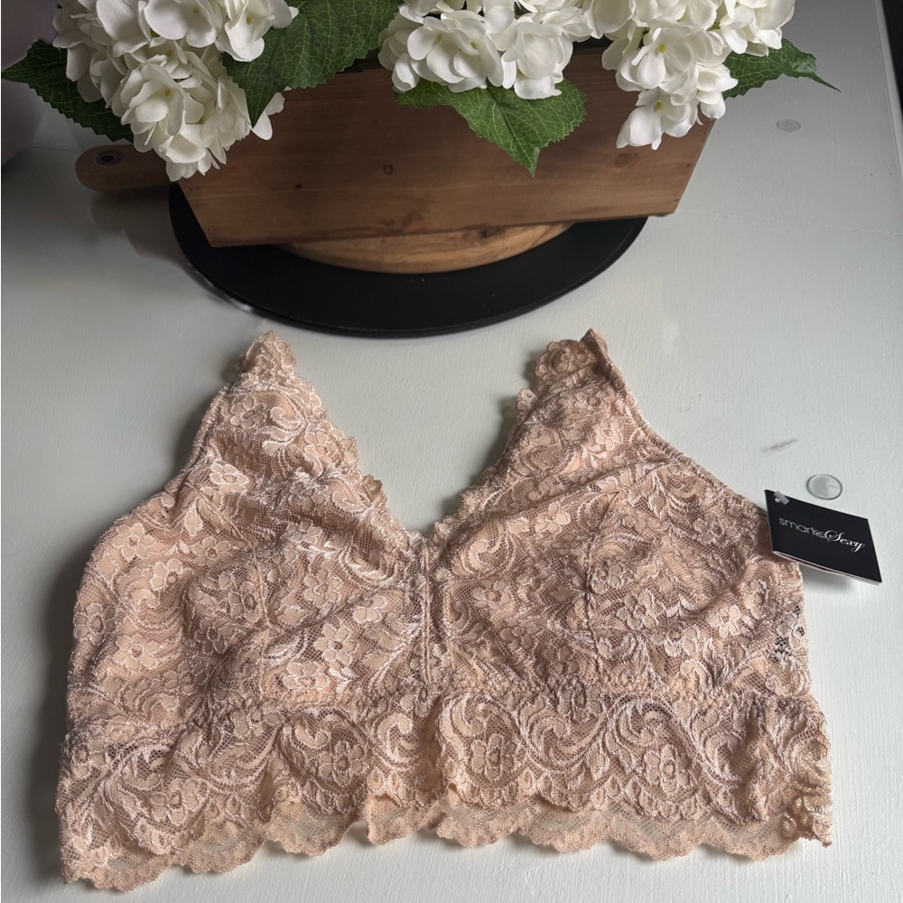 Smart & Sexy Lace Bralette in Tan
